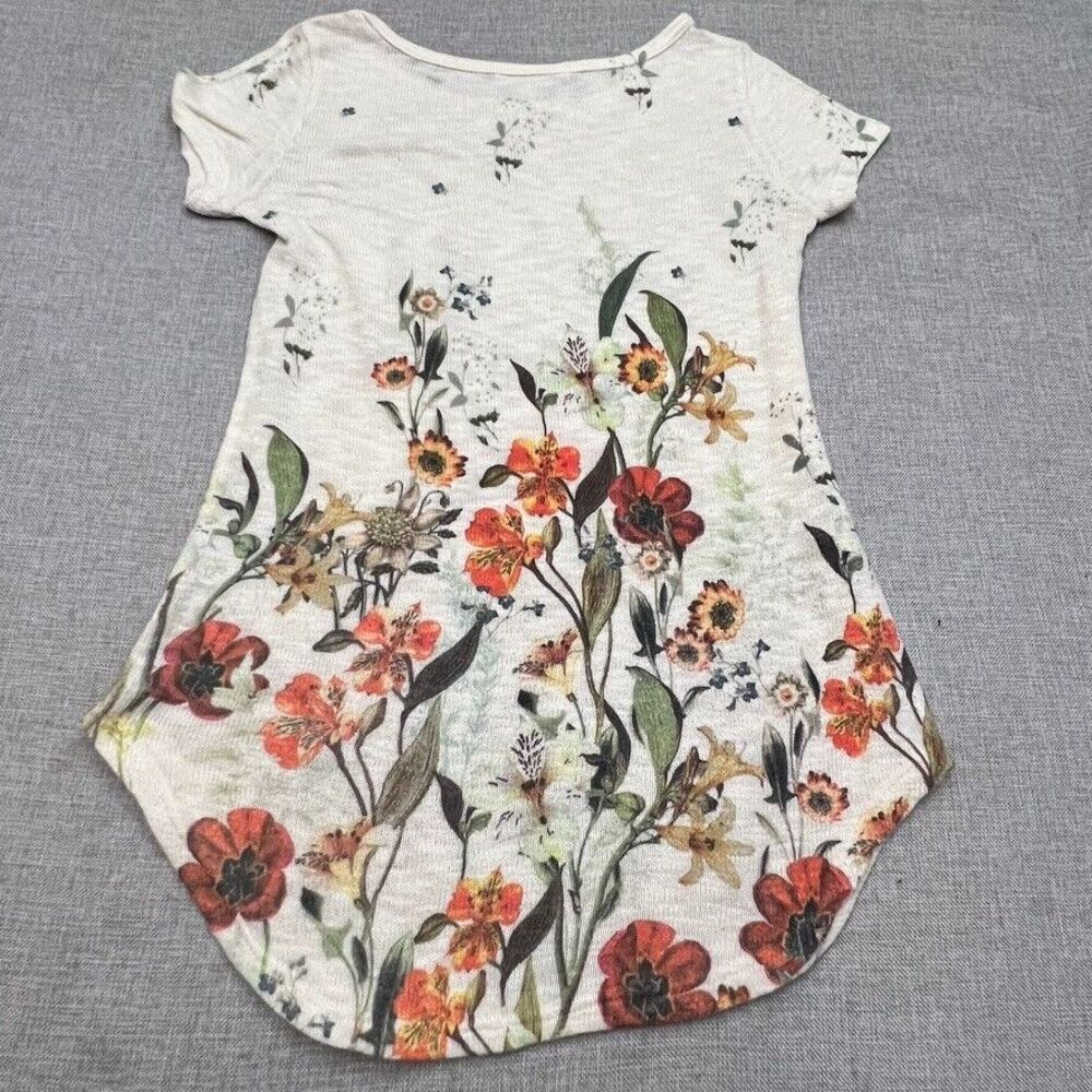 Gaze USA Knit Top Women Small Floral Lightweight Knit Boho‎ Art Teacher